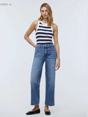 Madewell Blue Emmett Wide-Leg Jeans W26 NWT